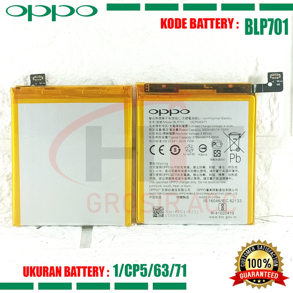 Baterai Battery BLP701 OPPO Realme X Oppo K3 Reno Life