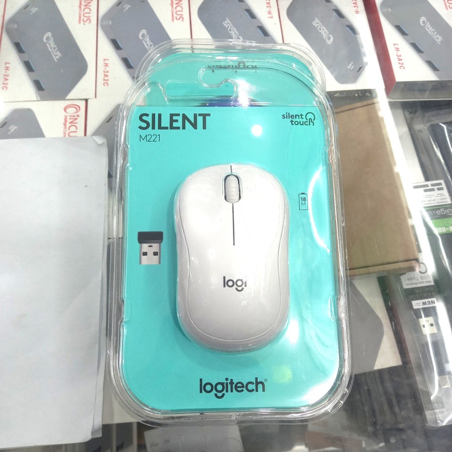 Logitech Wireless Mouse M221 Red Silent - Mouse Wireless M 221 Merah Silent