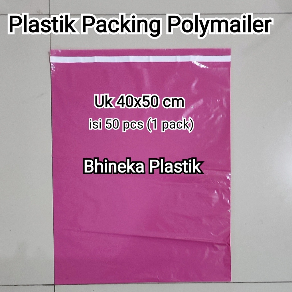 Plastik Packing Lem / Polymailer Uk 40x50 (50pcs), 35x45 (50pcs), 30x40 (100pcs), 25x35 (100pcs), 20x30 (100pcs), 17x30 (100pcs), 15x25 (100pcs)  Plastik Olshop / Baju,  Plastik Lem