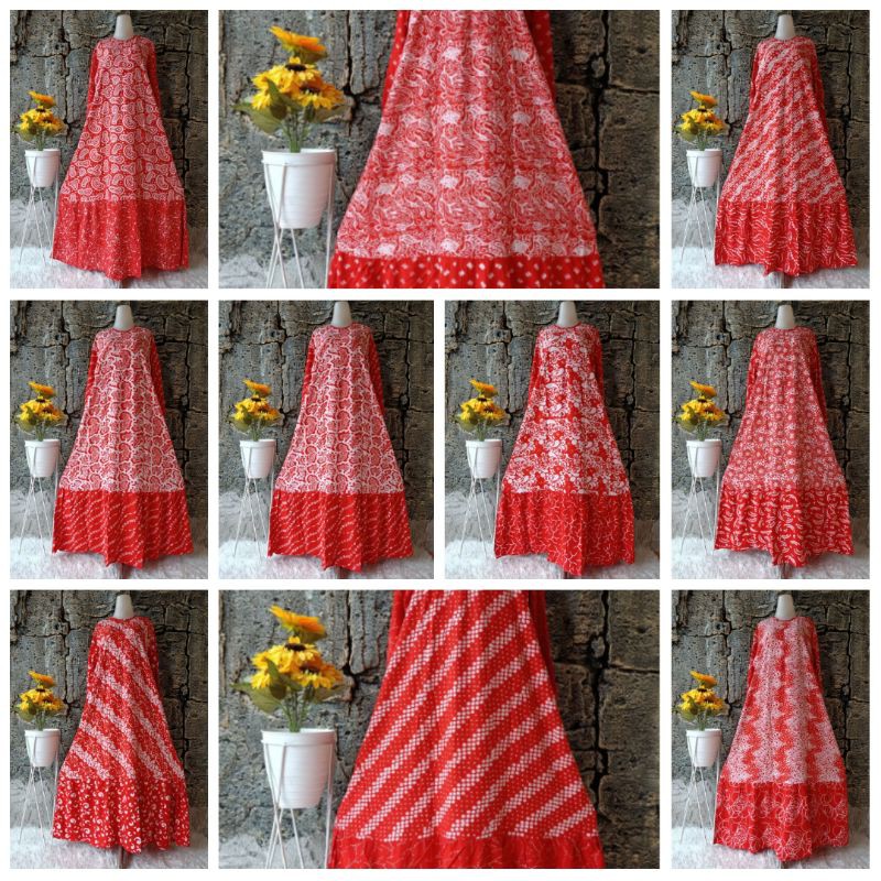 Gamis Jumbo Twill Ori Bahan Tebal Premium Ld 130cm Realpict Daster Twil Abstrak Batik Pekalongan