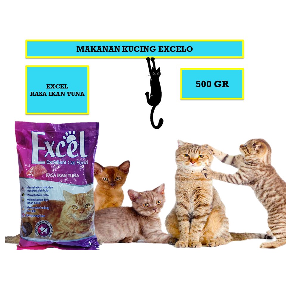 SMART PETFOOD | [Toko Semar] Pakan Kucing - EXCEL 500gr Bentuk IKAN  Makanan Kucing anggora persia makanan kucing higienis makanan kucing original