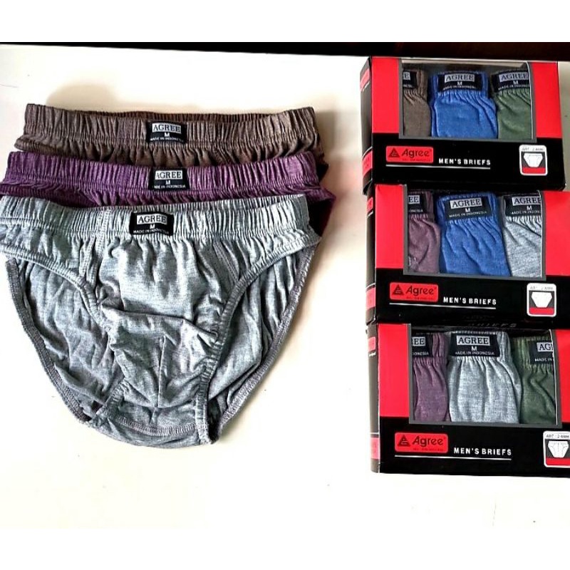 CELANA DALAM PRIA  AGREE 2-8886. 1box isi 3pcs