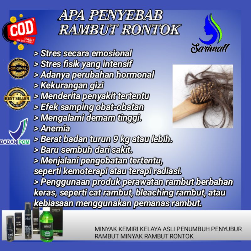Kelaya Paket Shampoo Vitamin Hair Serum  Perawatan Penumbuh Rambut Anti Rontok penghilang Ketombe