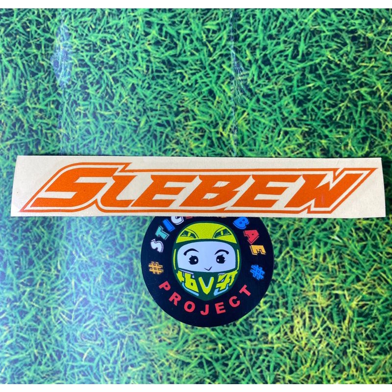 Sticker slebew Sticker Cutting viral motor helm matic bahan reflektive 1pcs acc stiker anti air SLEBEWW