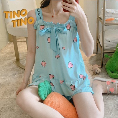 TINO TINO Piyama Set / Setelan Piyama Pendek Model Rompi Berbagai Macam Motif-5