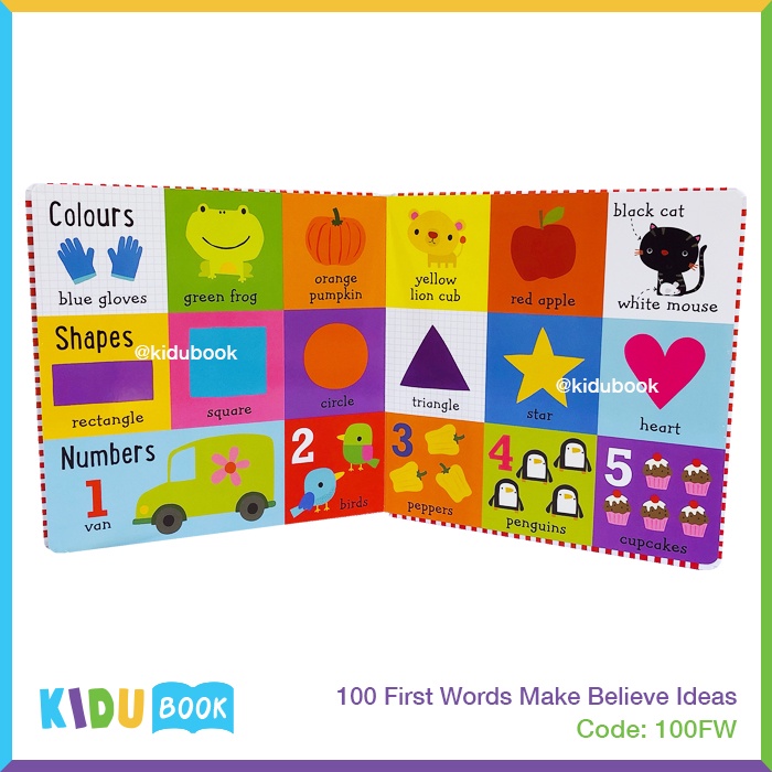 Buku Cerita Bayi dan Anak 100 First Words Kidu Baby