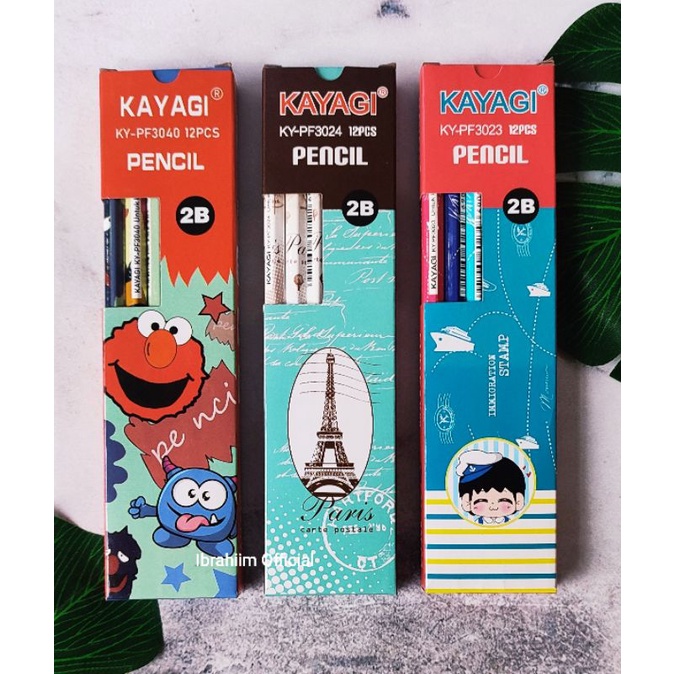 

1PAK ISI 12PCS PENSIL TULIS 2B KAYAGI KARAKTER