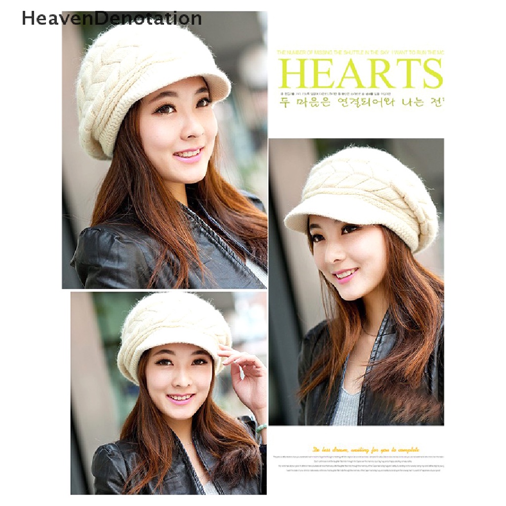 [HeavenDenotation] Women Knitted Hat Winter Warm Knitted Baggy Beret Beanie Hat Ski Hat