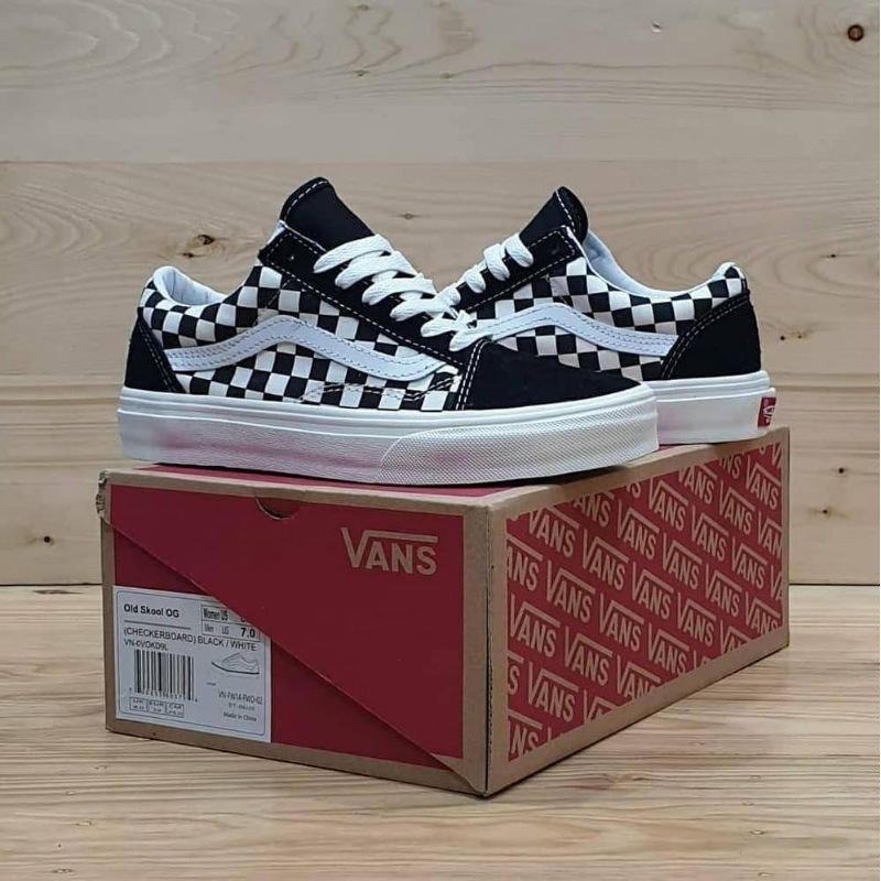 SEPATU VANS OLD SKOOL CHECKERBOARD OG CLASSIC SIZE 39-43