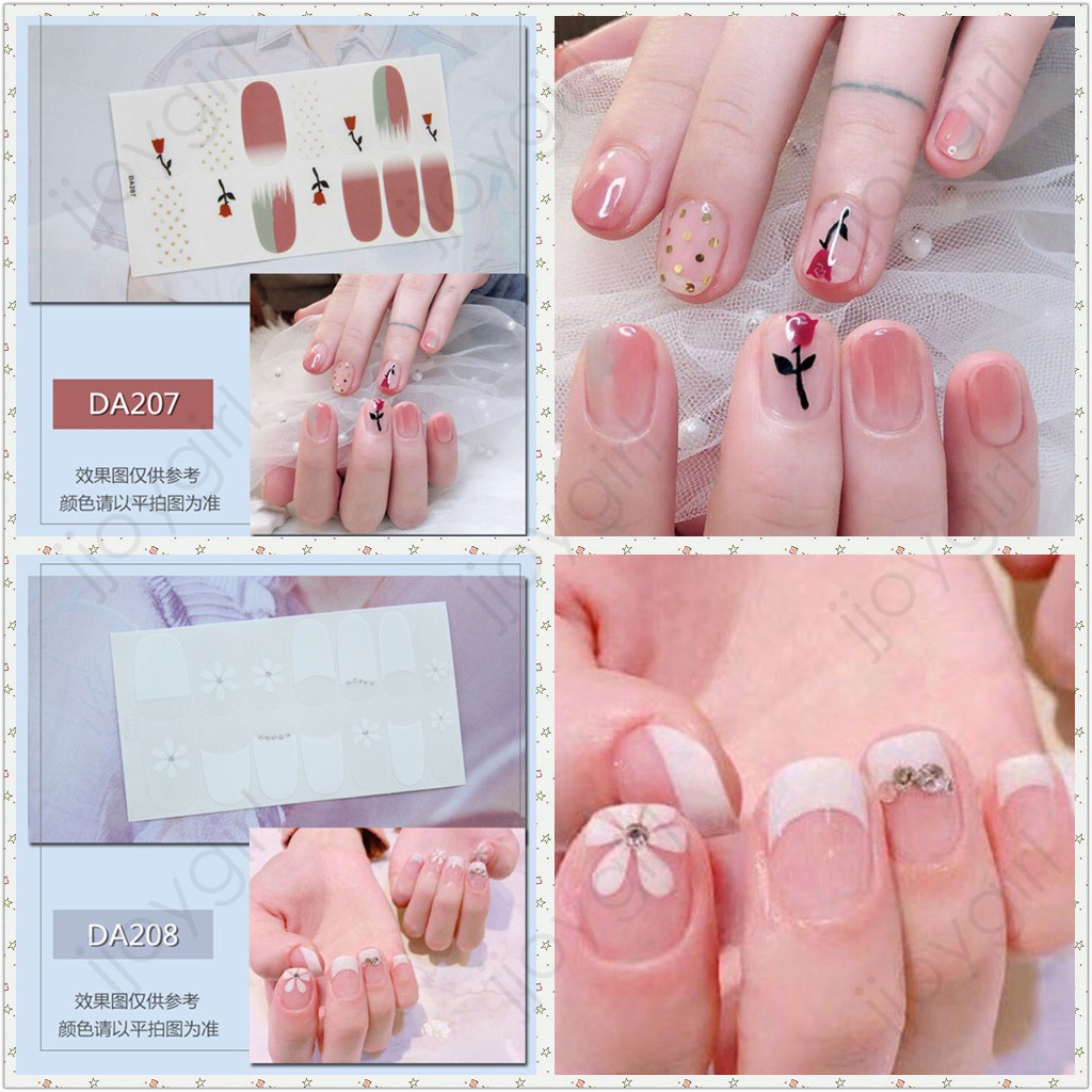 &lt;Jjoygirl&gt;DA Nail sticker motif / sticker kuku / stiker kuku / nail stiker glitter / stripes design