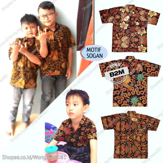 Kemeja Batik Anak Usia 1,2,3,4,5,6,7,8,9,10,11,12,13,14,15,16,17,18 Tahun Grosir Kemeja Batik Murah