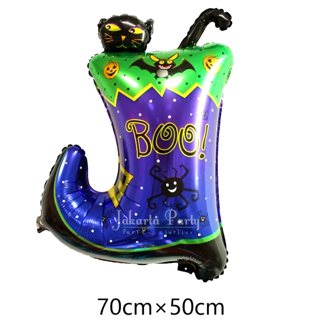 Balon Foil Boot Halloween / Balon Karakter Halloween / Balon Halloween