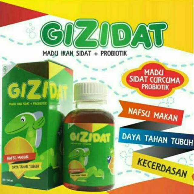 Gizidat original madu anak penambah nafsu makan madu ikan sidat + prebiotik