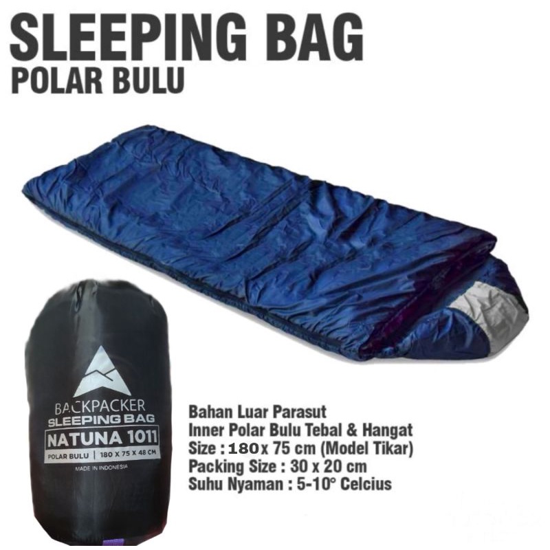 Sleeping Bag Polar Bulu Tebal BACKPACKER series NATUNA 1011 - SB BULU TEBAL