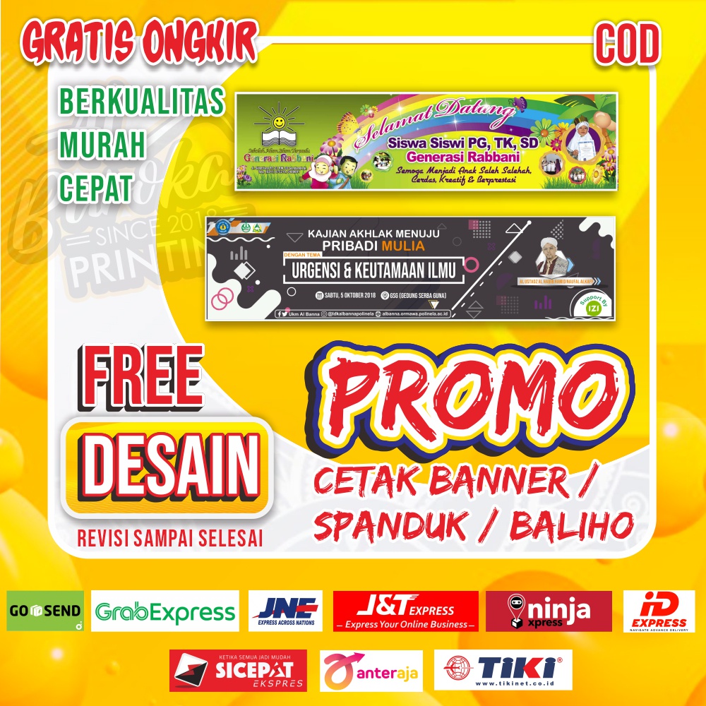 Jual (FREE DESAIN) Cetak Banner / Spanduk / Baliho / Backdrop Costum ...