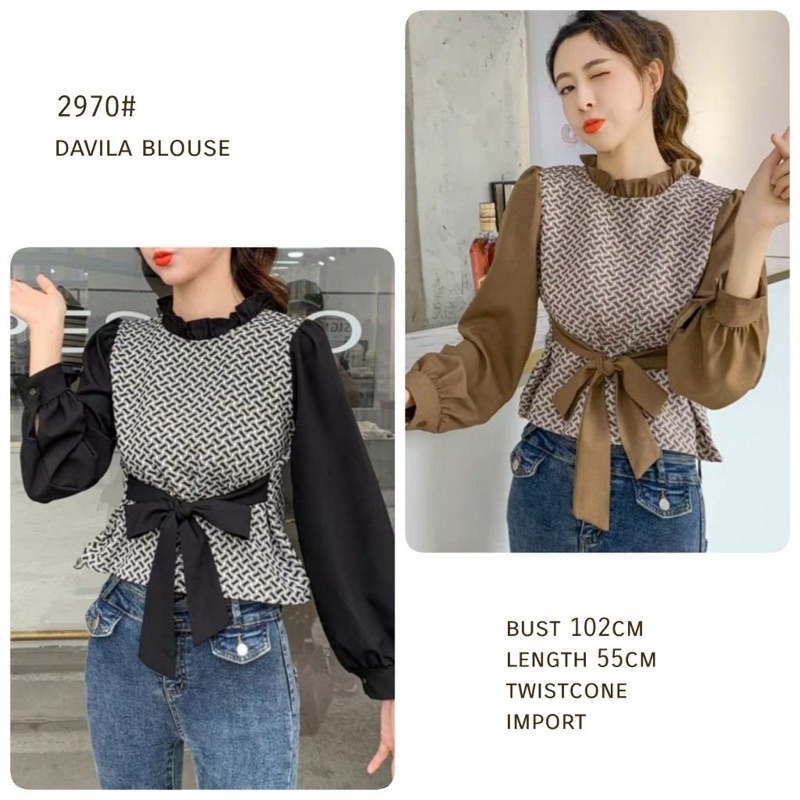 atasan wanita / kemeja kantor blouse import