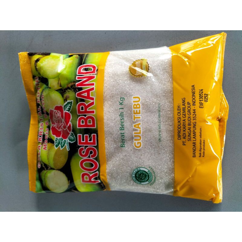 

Gula pasir/gula tebu rose brand kemasan 1Kg