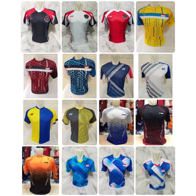 Jersey kaos badminton Kevin/baju olahraga