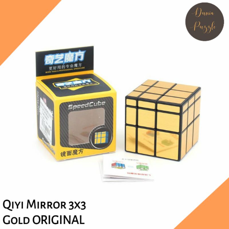 Rubik Mirror 3x3 Qiyi Mirror 3x3 Gold ORIGINAL