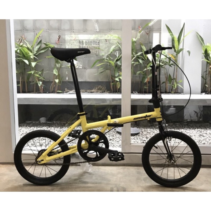 Sepeda Lipat Senator single speed 16 inch SNI COD cicilan kredit mirip troy dan maximus-Kuning