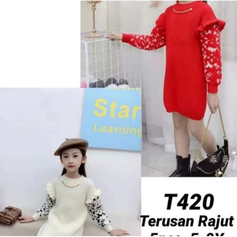 Dress Rajut Anak Perempuan Cewe Import