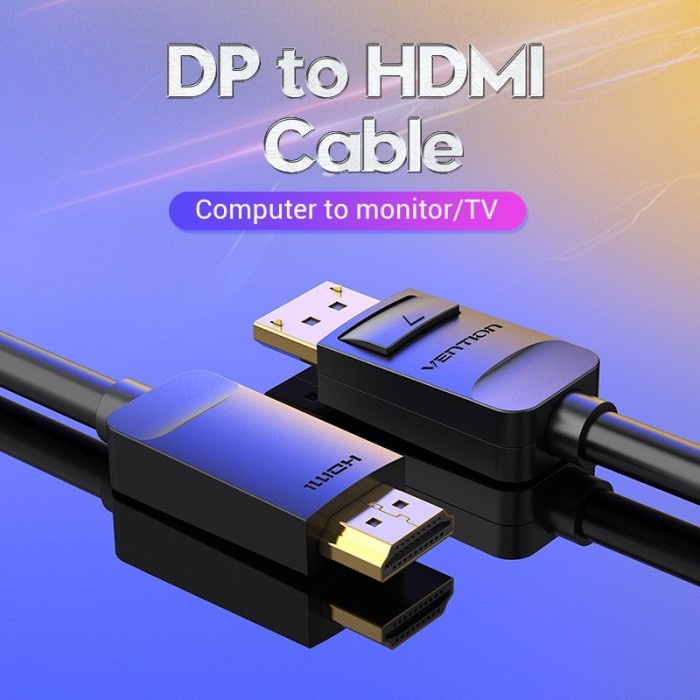 Vention Kabel DP to HDMI Display Port Ke Hdmi Cable 4K 1080p ORIGINAL