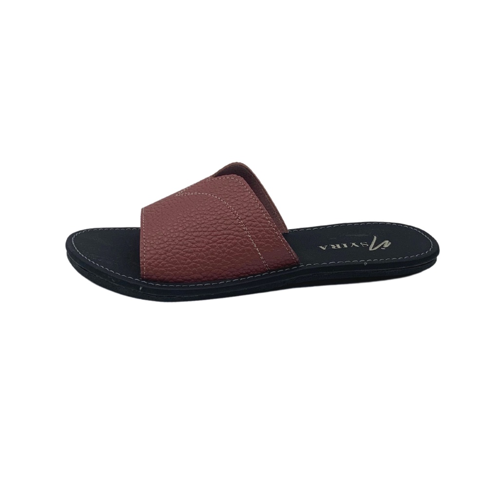 Insyira - Sandal Wanita Delina / Sandal Slop Wanita Non Slip Alas Hitam / Sandal Papirut Slop