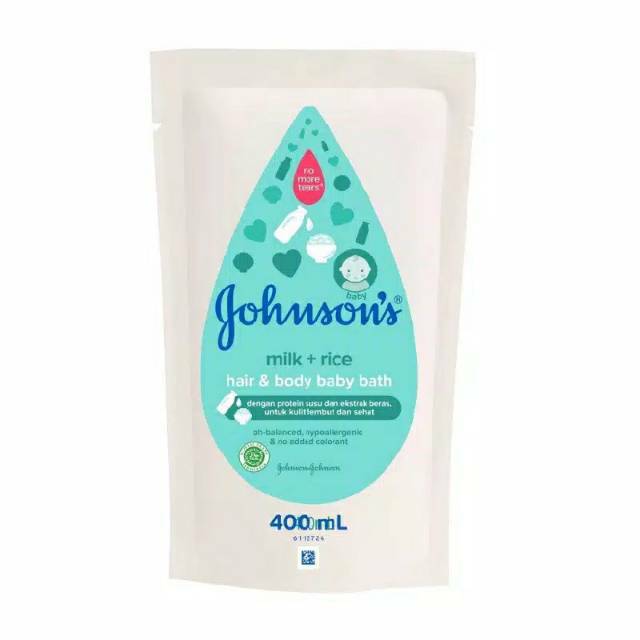 Refill Johnson Baby Bath milk + rice 400ml