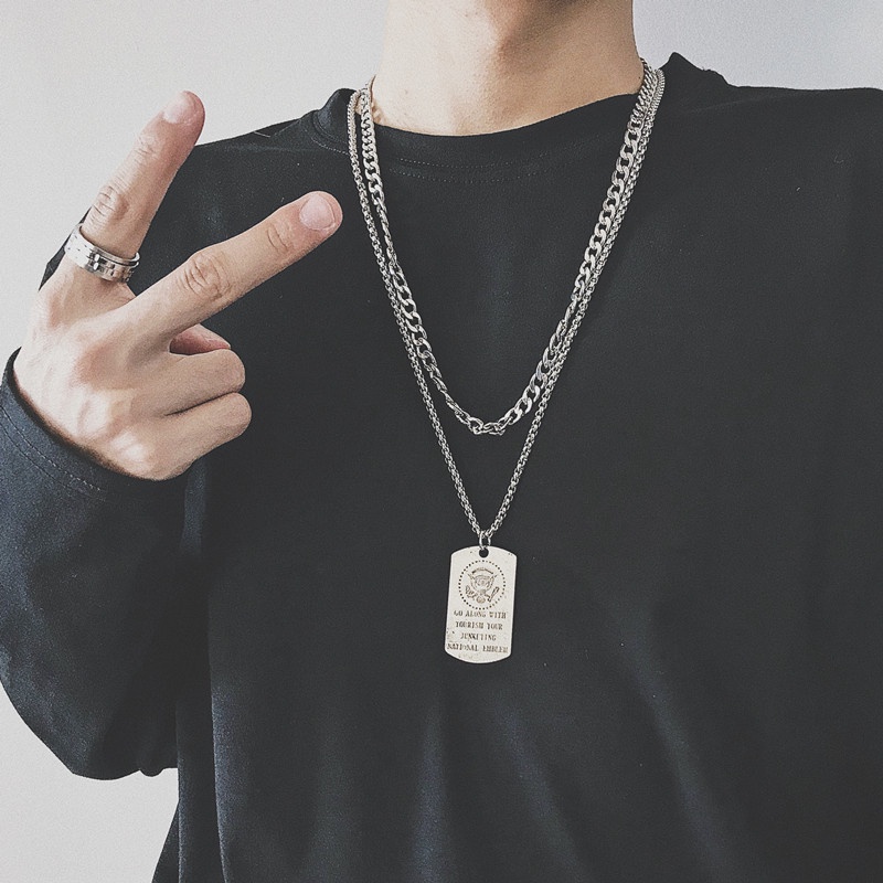 Disco melompat kalung pria dan wanita yang modis in liontin keren hip hop all-match sweater chain St