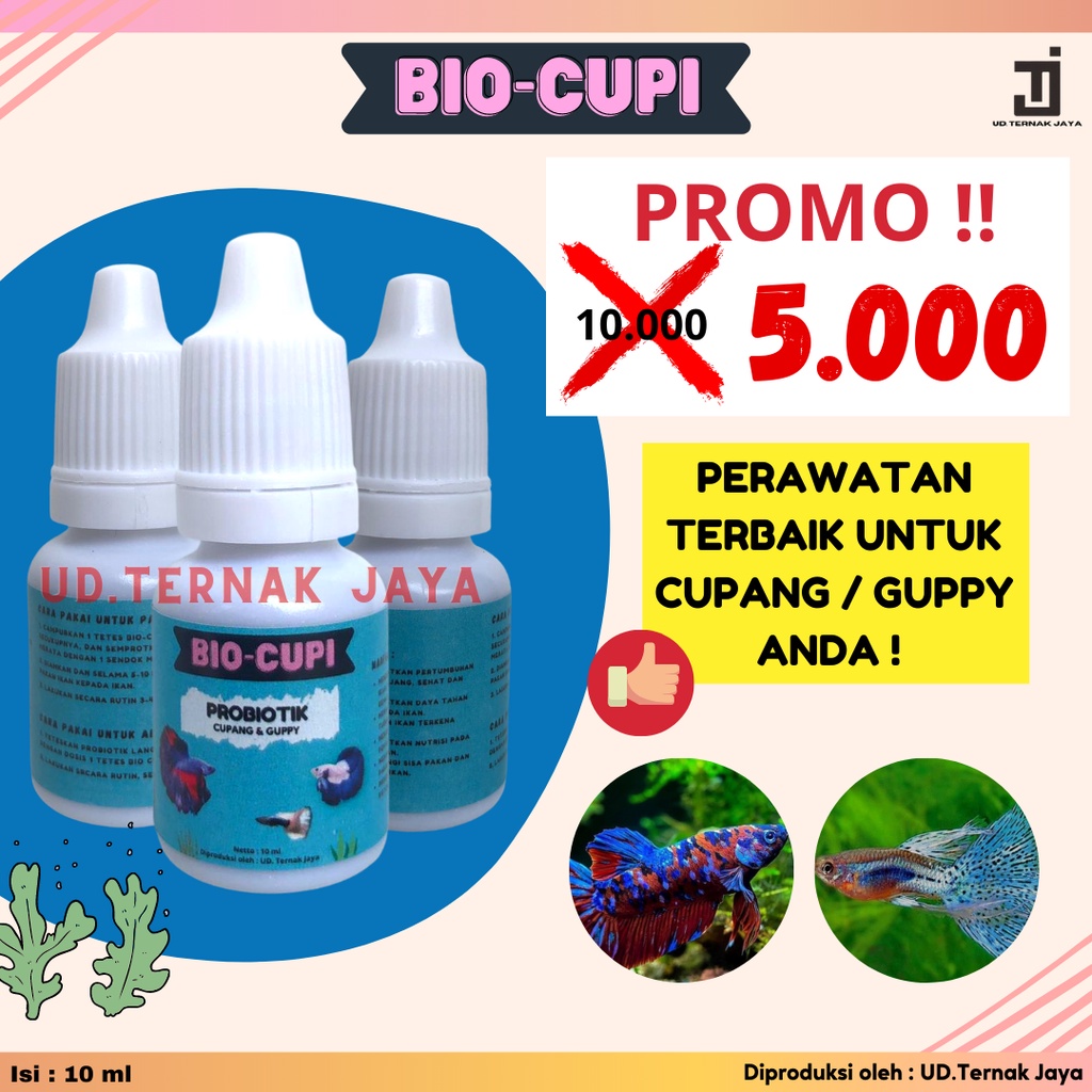 BIO-CUPI PROBIOTIK CUPANG GUPPY VITAMIN IKAN SUPLEMEN IKAN CUPANG GUPPY