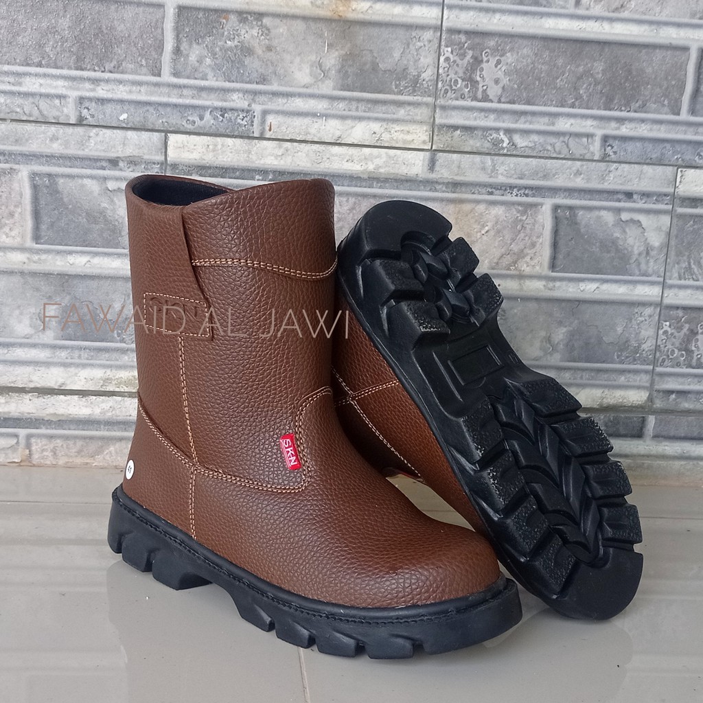 Sepatu Safety Shoes Boot King SKN kulit Impor Kerja Pabrik Proyek Industri Ujung Besi Termurah