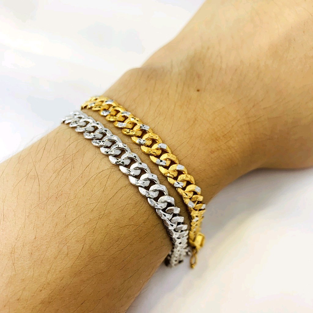 Gelang Rantai Sisik Naga Emas Asli Kadar 700 750 16K 17K 70% 75% Kuning Putih Rose Gold