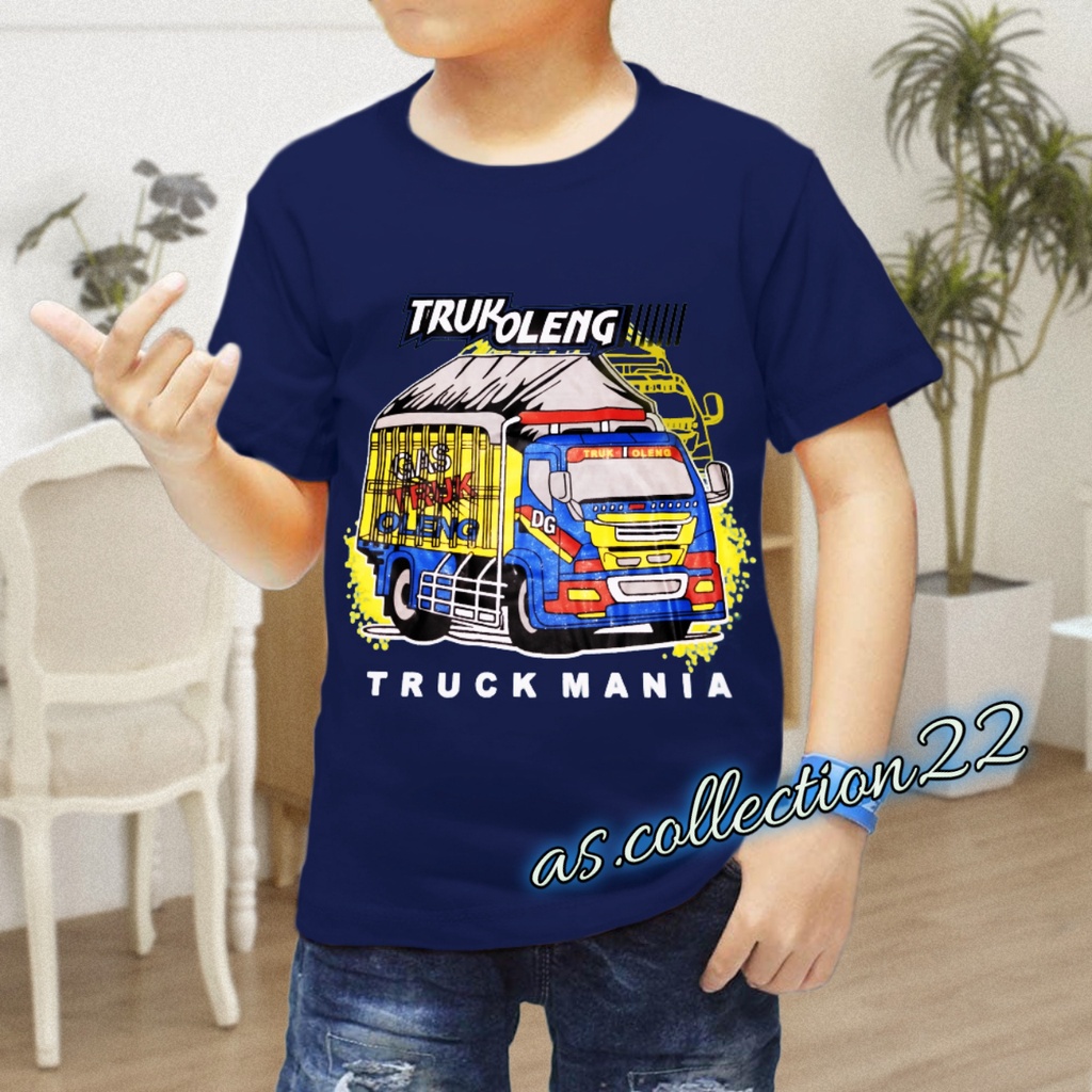 BAJU KAOS ANAK LAKI MOTIF TRUK OLENG//USIA 1-12 TAHUN