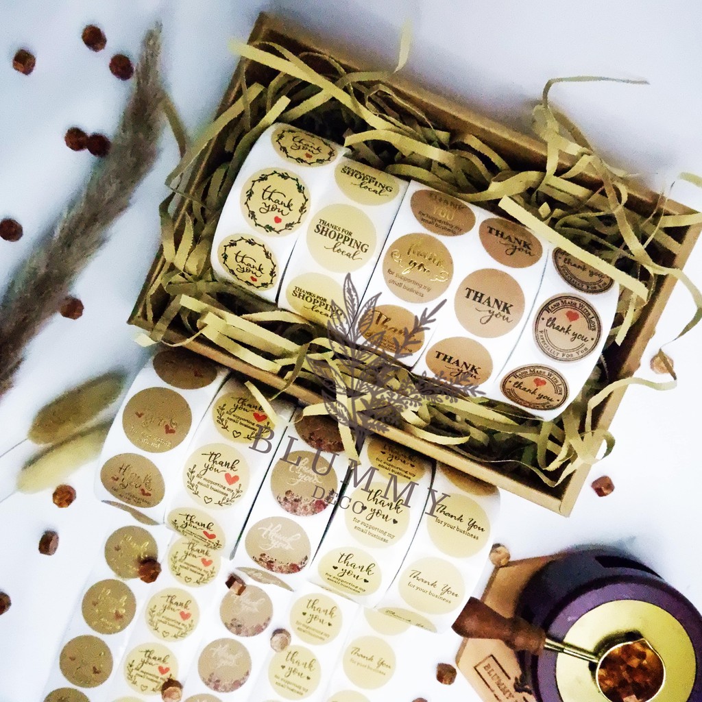 

[Vintage] Stiker Thank You Stiker Packing Stiker Terima Kasih Stiker Segel Packaging
