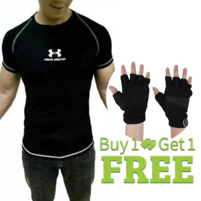  KAOS  PRIA UNDERARMOUR SARUNG TANGAN  GYM  Shopee Indonesia