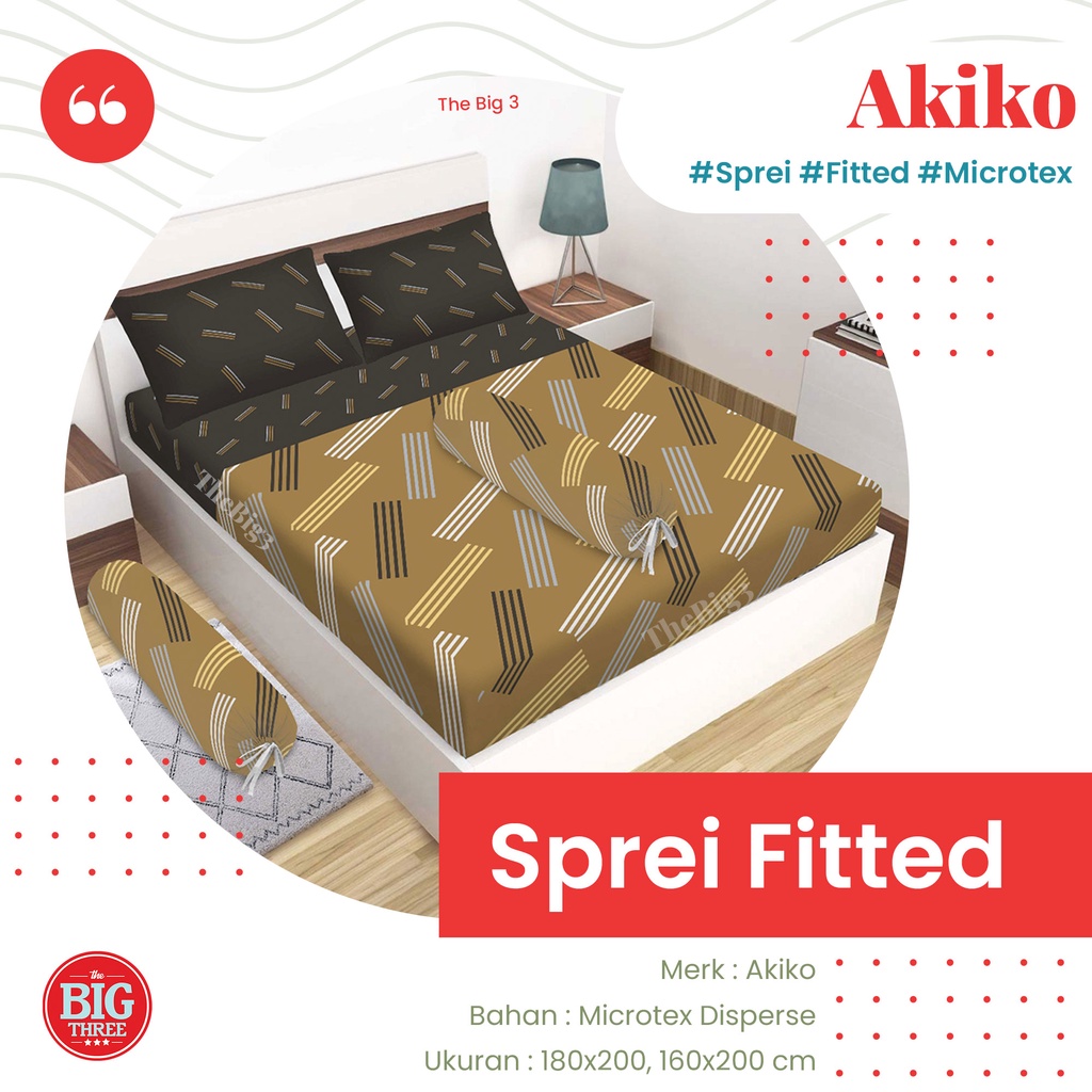 Akiko Sprei 180x200 / 160x200 motif Blossom Crystal Galaxy Giza Classical Jason Bulgari Caramel Salvator Sweetie Jordan Godiva Hudson Indigo Louis Nova Paradise Sakura Star Terrazzo - SP 180 160 King Queen