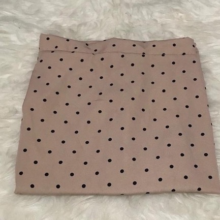 ROK POLKA L-XL-XXL/ROK PANJANG WANITA MOTIF POLKADOT/MAXI SKIRT A-LINE-MOCCA