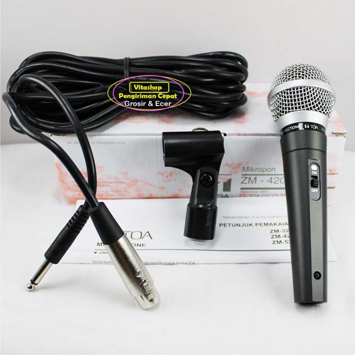 TOA ZM - 420 MICROPHONE KABEL ORIGINAL GARANSI RESMI / MIC ASLI