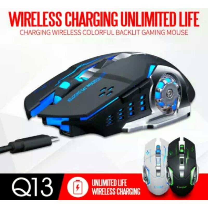MOUSE GAMING WIRALESS LED FOREV Q13 (RGB)