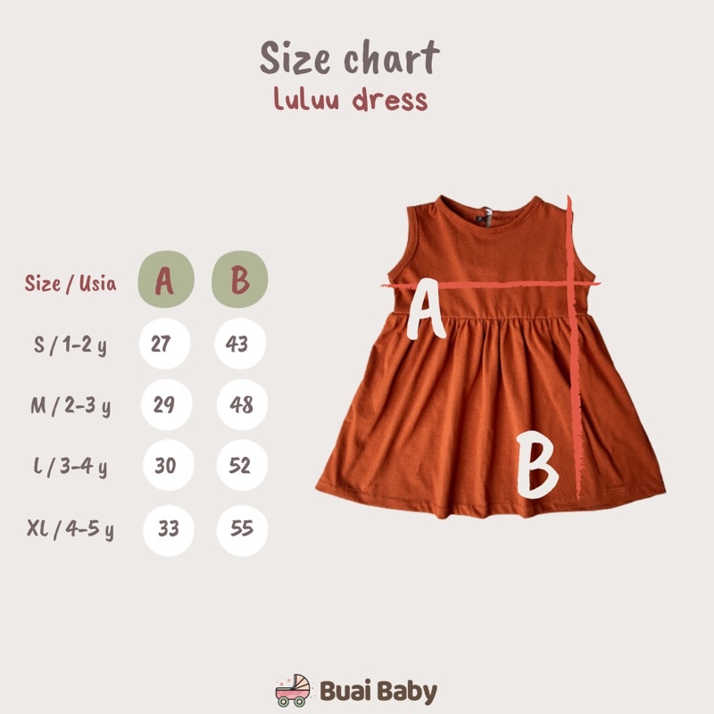 BUAI - LULUU DRESS bahan katun adem saat dipakai