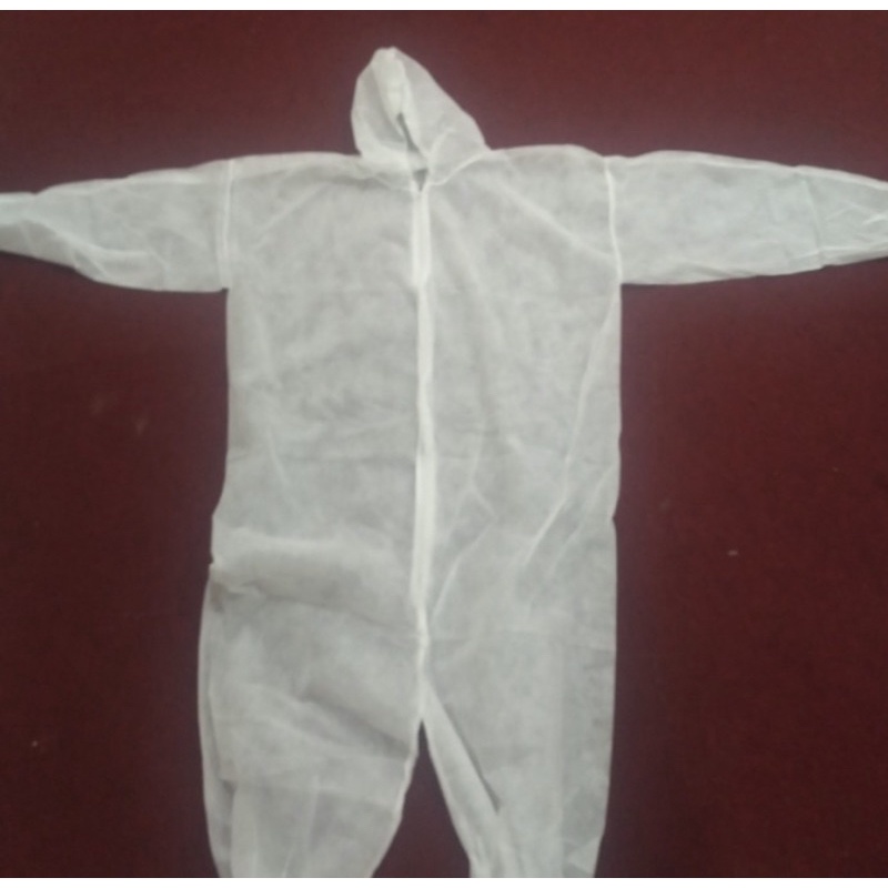 BAJU APD (HAZMAT SUIT) SPUNBOND - SPUNDBOND 65 GSM PUTIH