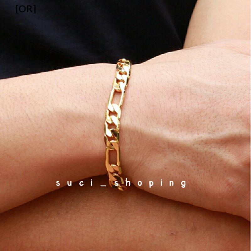 GELANG RANTAI GOLD SIMPLE TITANIUM PRIA DAN WANITA