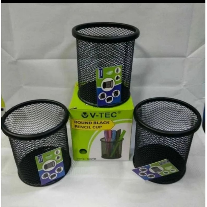 

Tempat Pensil Bulat Hitam V-tec