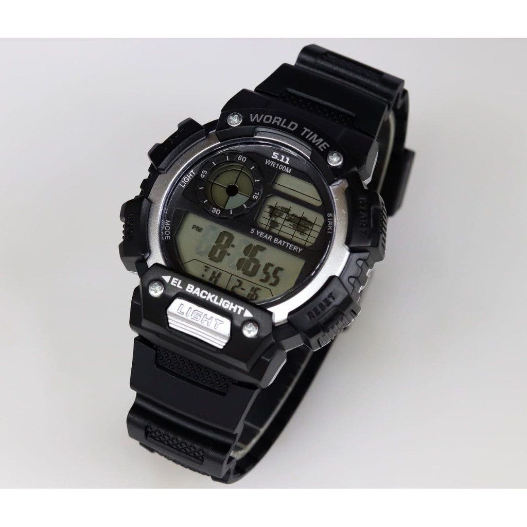 JAM TANGAN TERMURAH 5.11 DIGITAL SPORT WORLD TIME