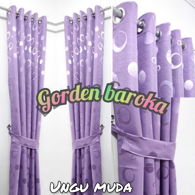 gorden motip bonita bulat bulat tinggi 150cm-200cm lebar 50-100cm gorden tirai jendela pintu minimal