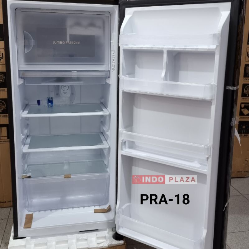 KULKAS POLYTRON 1 PINTU PRA-15/16/17/18-PLX/PRX Model Gagang Bunga kaca