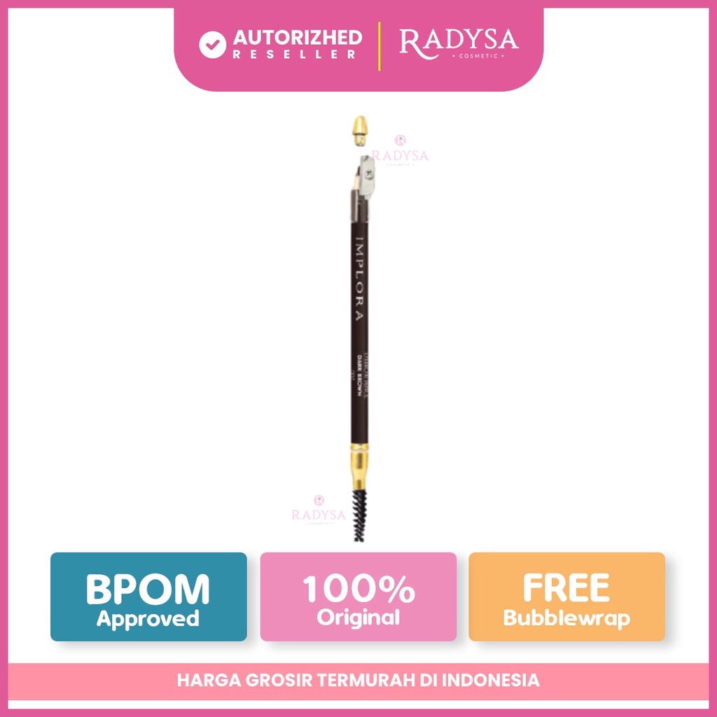 RADYSA - PENSIL ALIS IMPLORA DARK BROWN BPOM / PENCIL ALIS IMPLORA