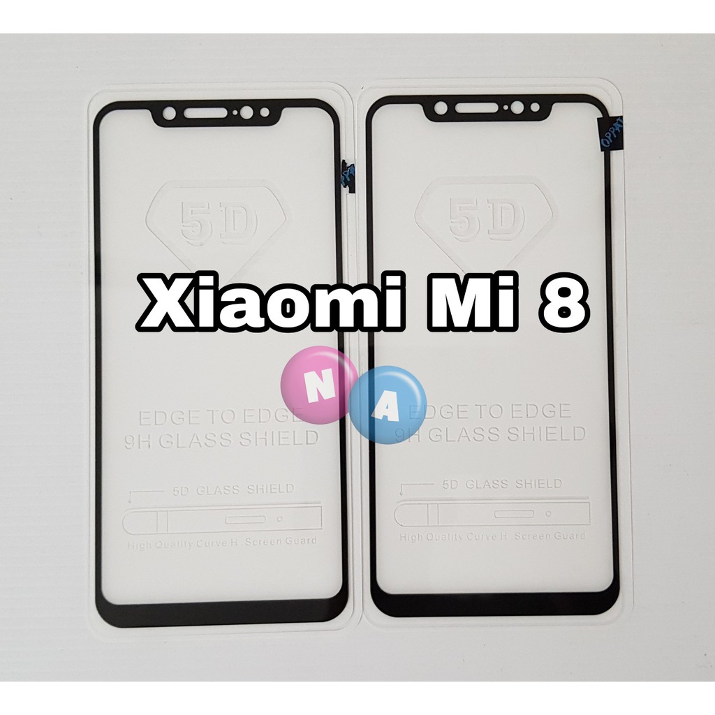 Tempered Glass Full Cover 5D Xiaomi Mi 8 - Tempered Redmi Mi 8