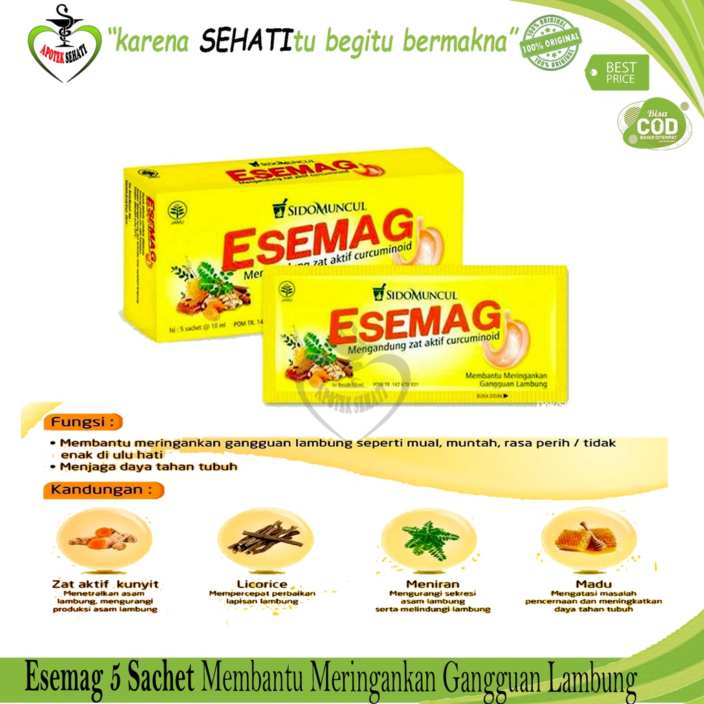 Esemag 10 ml 5 Sachet Meringankan Gangguan Lambung