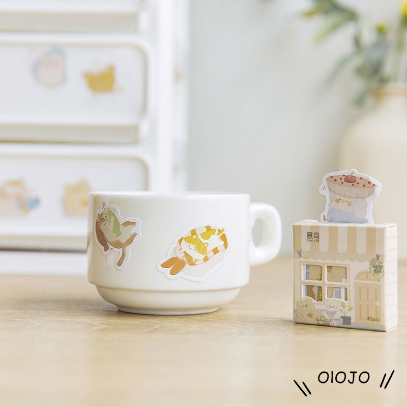 Stiker Lembar Memo Desain Kucing Lucu Kawaii Stiker Estetika